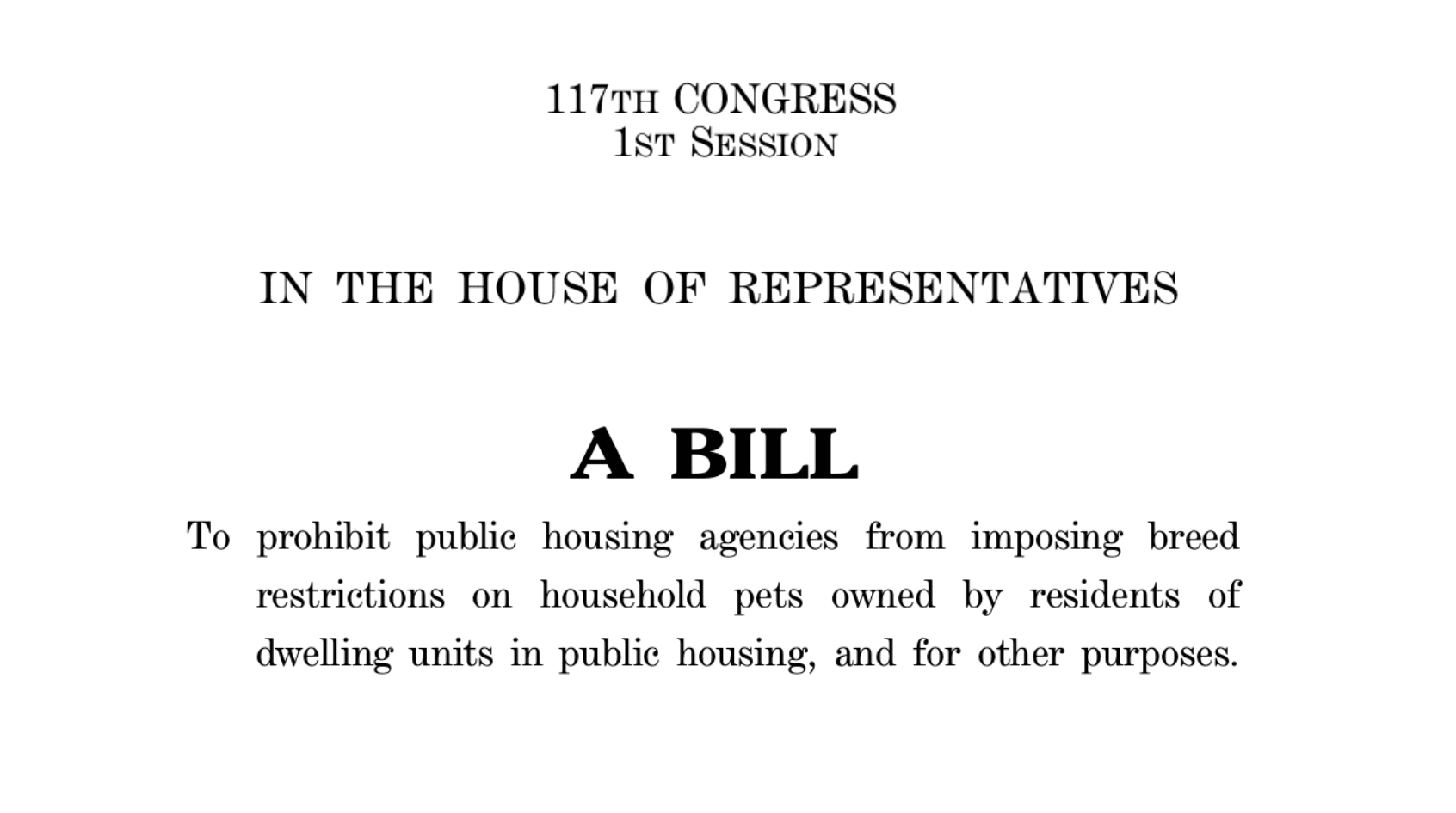 Congress Members Cite MFA’s Pet-Inclusive Housing Initiative Report in Introducing the ‘Pets Belong with Families Act’